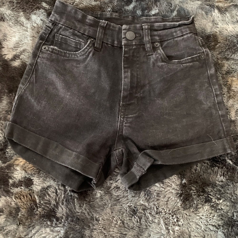 Women's Black Denim Shorts